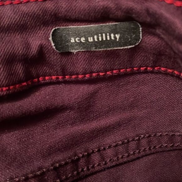 Sanctuary denim purple wine ProMidal ace utility skinny jeans zip pockets 30 EUC - Picture 11 of 12